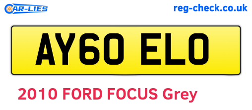 AY60ELO are the vehicle registration plates.