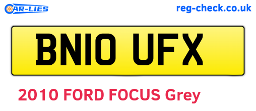BN10UFX are the vehicle registration plates.