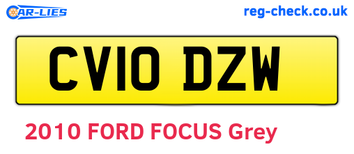 CV10DZW are the vehicle registration plates.