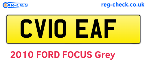 CV10EAF are the vehicle registration plates.