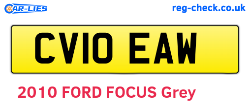 CV10EAW are the vehicle registration plates.
