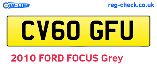 CV60GFU are the vehicle registration plates.
