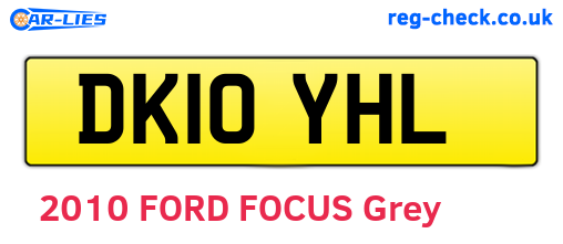 DK10YHL are the vehicle registration plates.