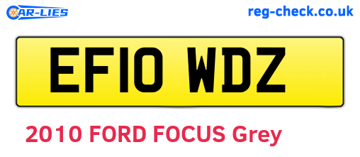 EF10WDZ are the vehicle registration plates.