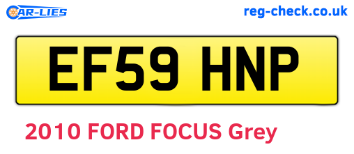 EF59HNP are the vehicle registration plates.