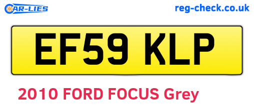 EF59KLP are the vehicle registration plates.