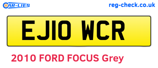EJ10WCR are the vehicle registration plates.