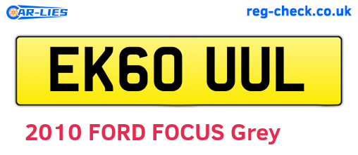 EK60UUL are the vehicle registration plates.