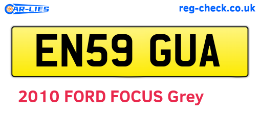 EN59GUA are the vehicle registration plates.