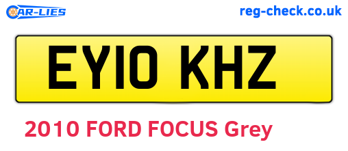 EY10KHZ are the vehicle registration plates.