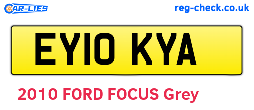 EY10KYA are the vehicle registration plates.