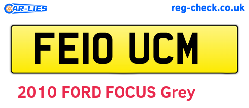 FE10UCM are the vehicle registration plates.