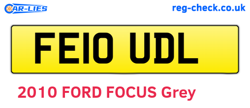 FE10UDL are the vehicle registration plates.