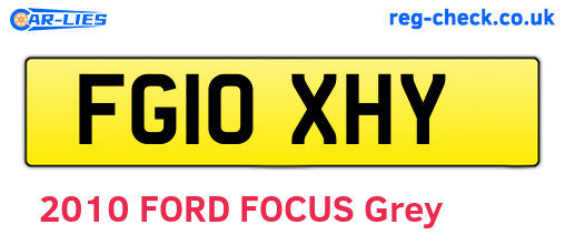 FG10XHY are the vehicle registration plates.