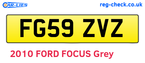 FG59ZVZ are the vehicle registration plates.