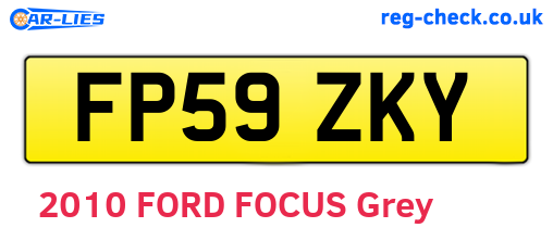 FP59ZKY are the vehicle registration plates.