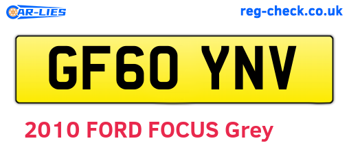 GF60YNV are the vehicle registration plates.