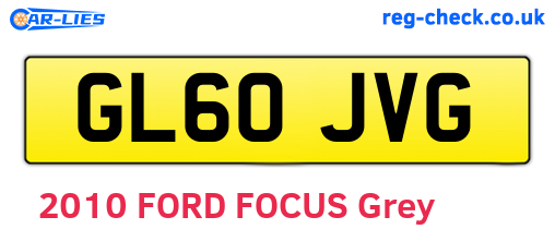 GL60JVG are the vehicle registration plates.