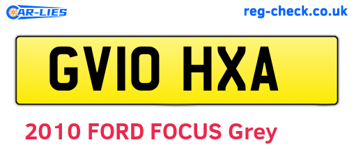 GV10HXA are the vehicle registration plates.