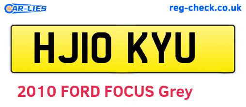 HJ10KYU are the vehicle registration plates.