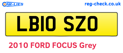 LB10SZO are the vehicle registration plates.