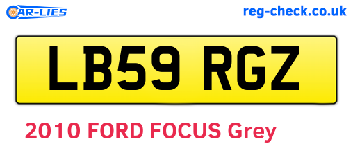 LB59RGZ are the vehicle registration plates.