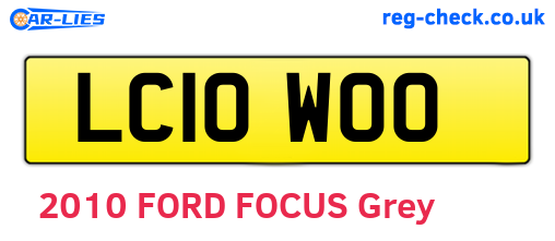 LC10WOO are the vehicle registration plates.