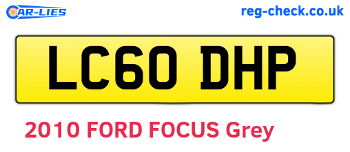 LC60DHP are the vehicle registration plates.