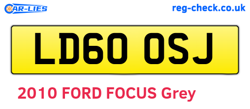 LD60OSJ are the vehicle registration plates.
