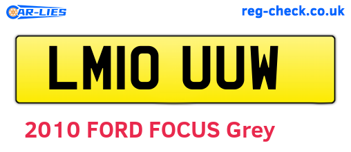 LM10UUW are the vehicle registration plates.