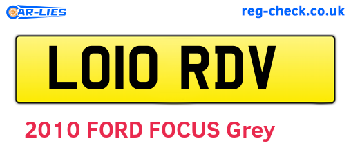 LO10RDV are the vehicle registration plates.