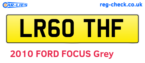 LR60THF are the vehicle registration plates.