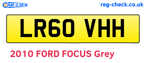 LR60VHH are the vehicle registration plates.