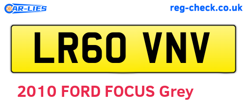 LR60VNV are the vehicle registration plates.