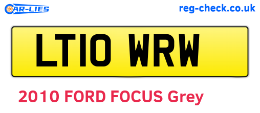 LT10WRW are the vehicle registration plates.