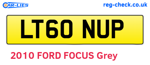 LT60NUP are the vehicle registration plates.