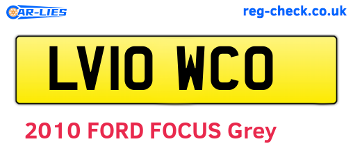 LV10WCO are the vehicle registration plates.