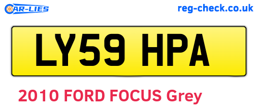 LY59HPA are the vehicle registration plates.