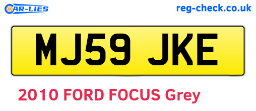 MJ59JKE are the vehicle registration plates.