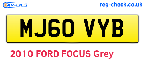 MJ60VYB are the vehicle registration plates.
