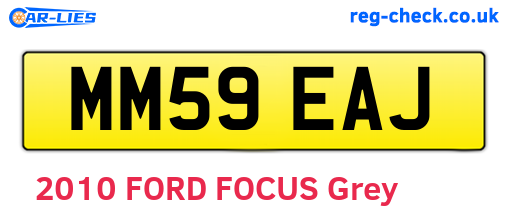 MM59EAJ are the vehicle registration plates.