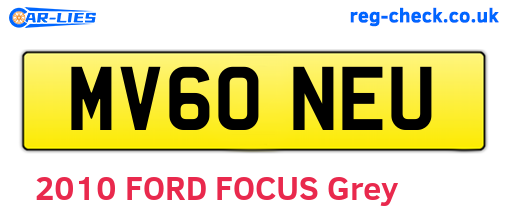MV60NEU are the vehicle registration plates.
