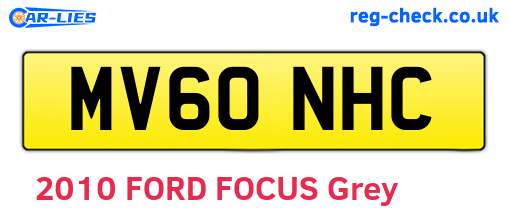MV60NHC are the vehicle registration plates.