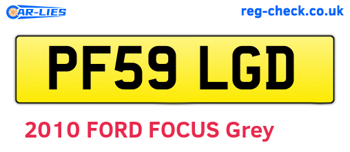 PF59LGD are the vehicle registration plates.