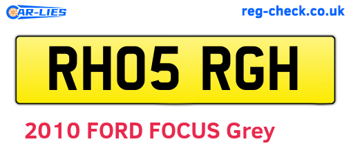 RH05RGH are the vehicle registration plates.