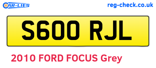 S600RJL are the vehicle registration plates.