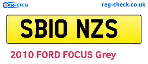 SB10NZS are the vehicle registration plates.