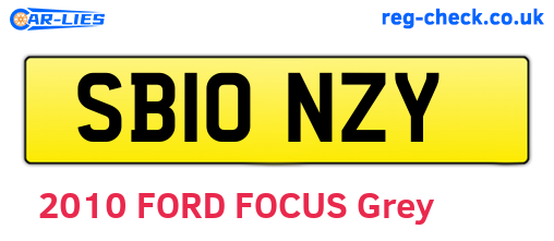 SB10NZY are the vehicle registration plates.