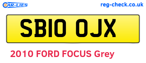 SB10OJX are the vehicle registration plates.