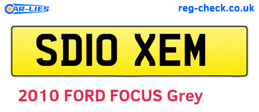 SD10XEM are the vehicle registration plates.